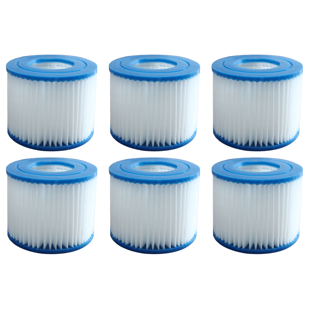 1-10pcs Replacement Swimming Pool Filter Fit for Bestway Flowclear Size VI Filter Cartridge Lay-Z-Spa - Miami Vegas Palm Springs: black