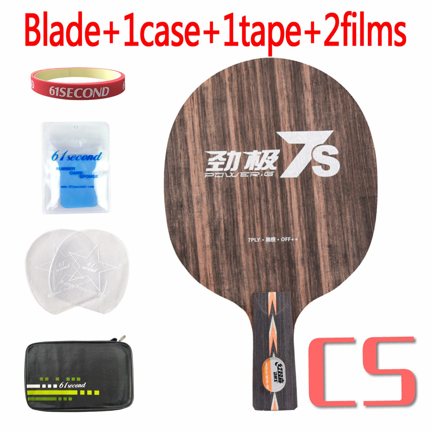 DHS POWER.G7 PG7 PG7S PG.7 PG 7 Table Tennis PingPong Blade: 7S CS with FM case
