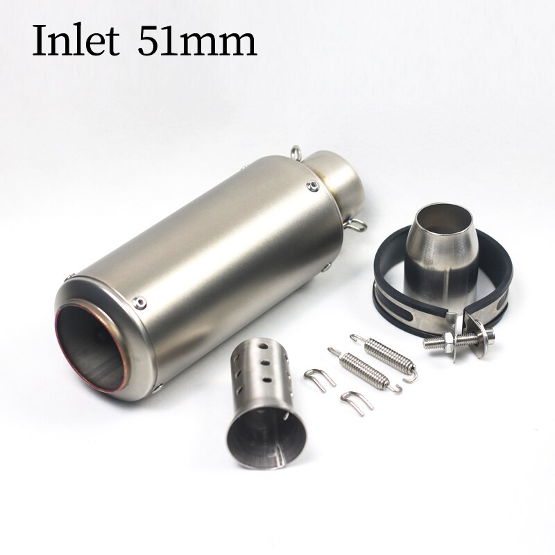 51Mm/60Mm Inlet Motorfiets Pijp Escape Uitlaat Sc Uitlaat Voor Gp-Project Met Db killer Universal Pitbike Vespa: H