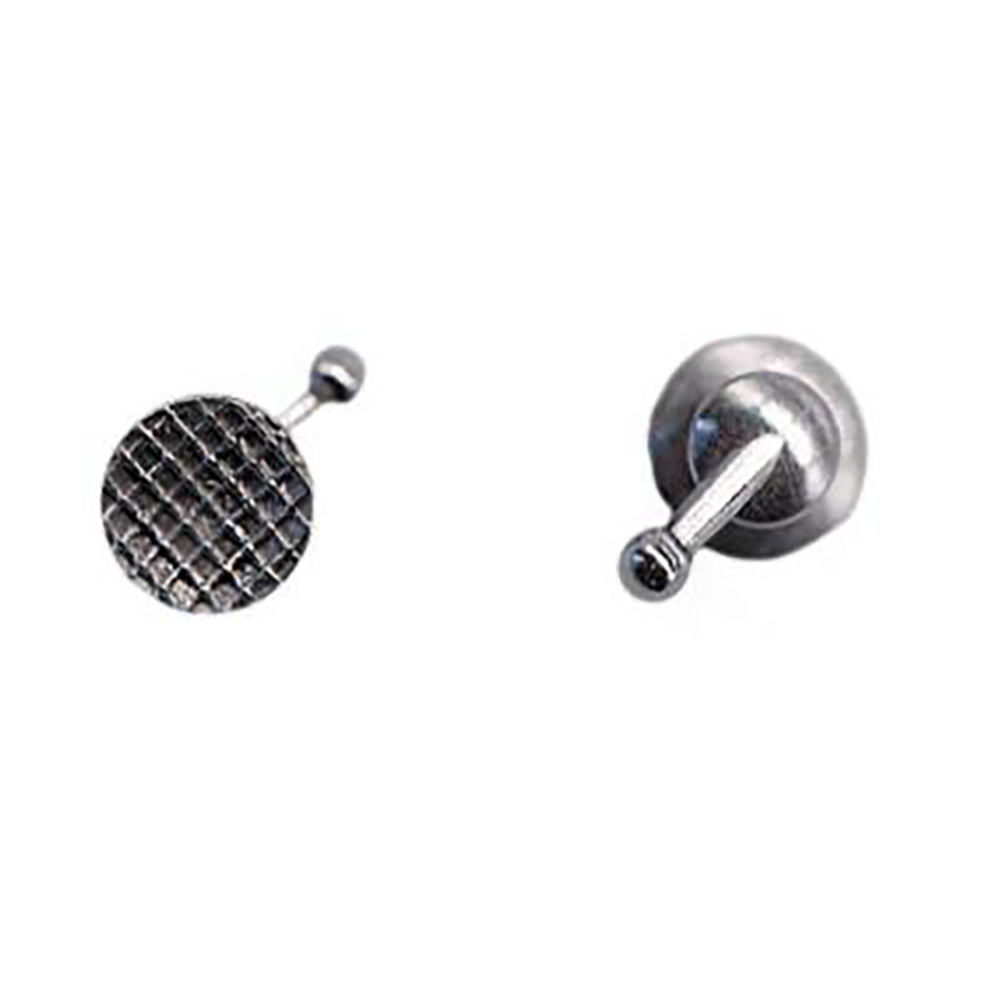 Dentst 50 pièces/boîte dentaire orthodontique bouton lingual collable Base en maille métallique pour supports de traitement d'orthodontie bretelles: Bleu
