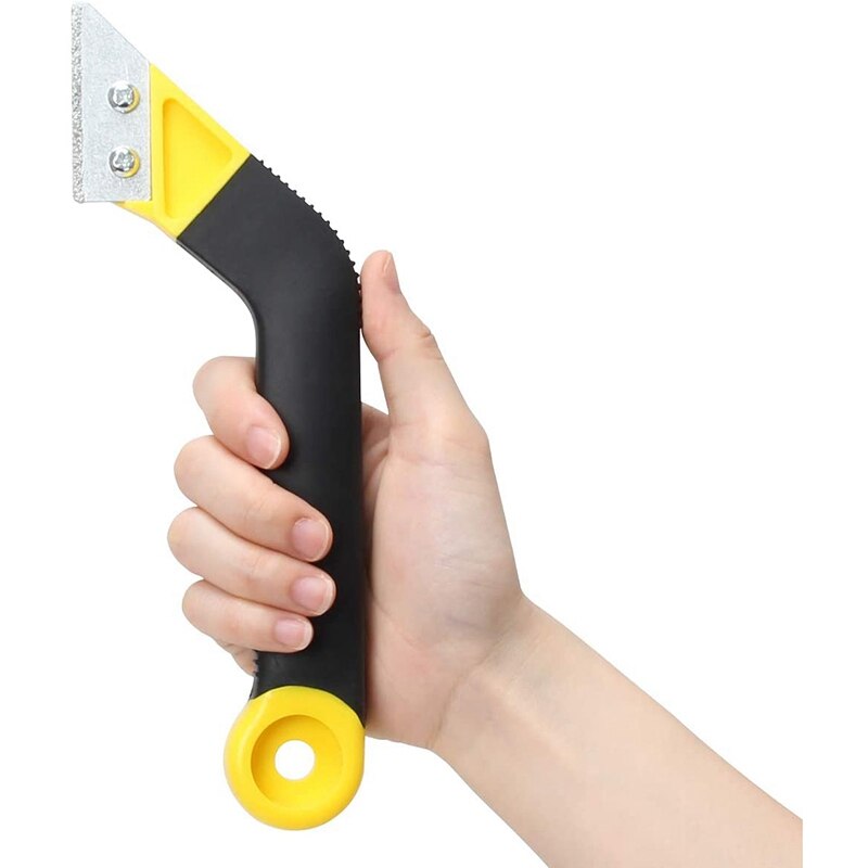2 Pcs 8-Inch Angled Grout Hand Saw Tile Grout Saw Grout Removal Tool Diamond Surface Blades for Tile Grout Cleaning