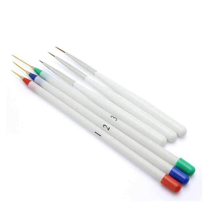 AACAR 6PCS Nail Art Set Puntjes Schilderij Tekening Nail Art Brush Pen