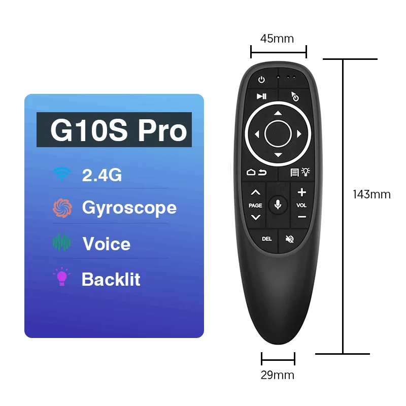 Air Mouse Voice Control G10S Pro BT Gyroscope Sensing Game 2.4GHz Mini Wireless Smart Remote For Android TV Box Box H96 MAX X88: YELLOW