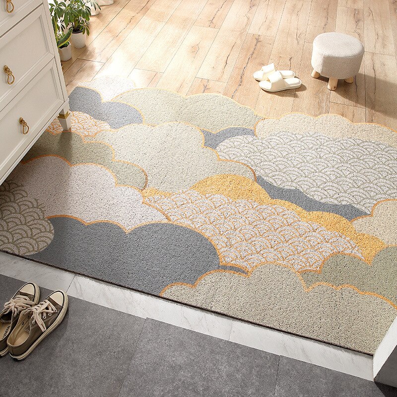 Alfombras de bienvenida de Pvc, felpudos nórdicos, antideslizantes, para el Hogar, baño, sala de estar, puerta de entrada: style 3 / 45cmx75cm