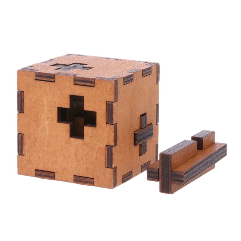 Cubo suizo de madera para niños, caja de rompecabezas secreto, juguete rompecabezas de madera, C5AA