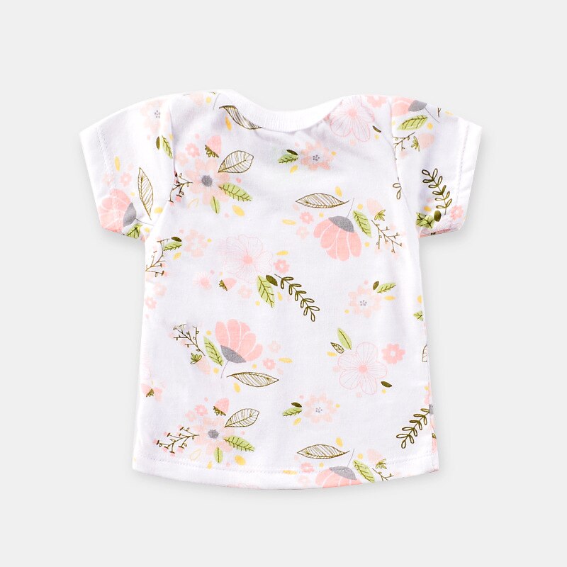 Baby Mädchen Druck Mantel Sommer Kurzen Ärmeln T-Shirt Dünne, Weiche Baumwolle Kleidung T