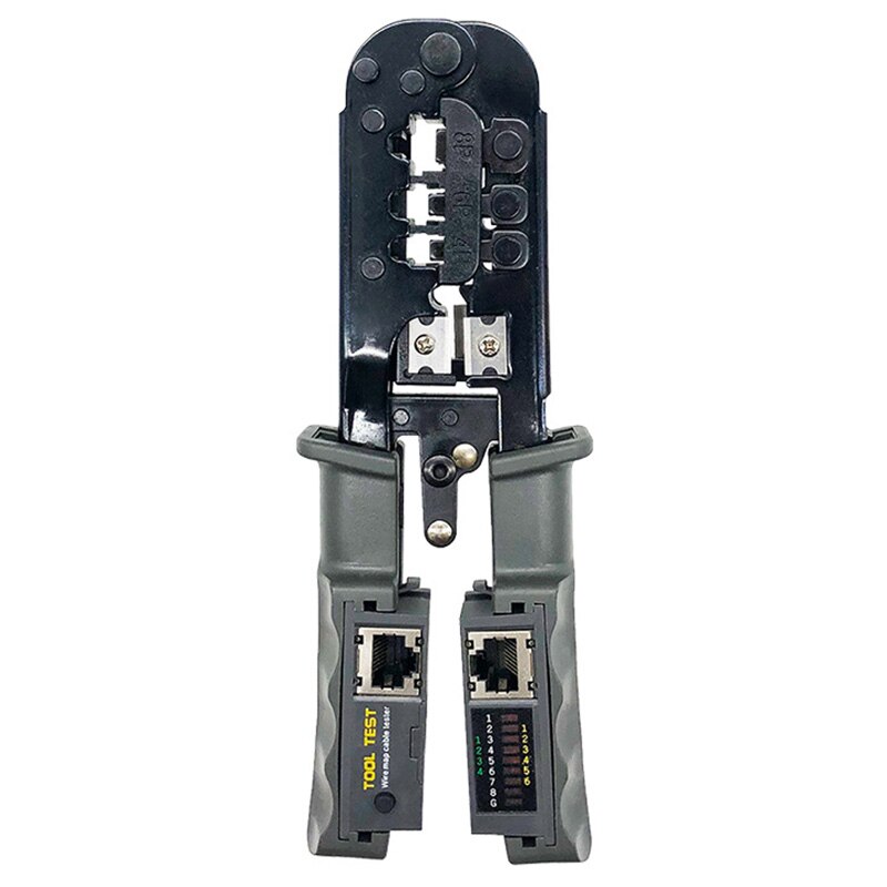 RJ45 Network Lan Cable Tester Crimp Tool For Cat7 Cat6 Cat5 RJ11 RJ12 RJ45 Crimper Metal Clip