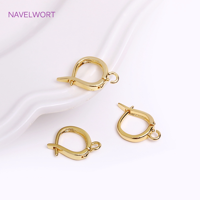 Trend ige 18 Karat vergoldete Ohrring verschlüsse Gold Ohrringe Ohr drähte Durcheinander Ohrring Haken Ergebnisse DIY Schmuck Zubehör