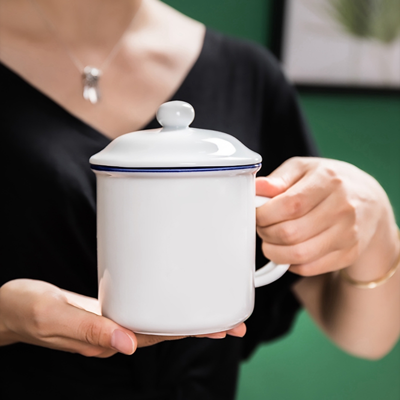 Taza de porcelana esmaltada de hierro fundido antiguo nostálgico, taza de té y café creativa hecha a mano, taza portátil de enfriamiento rápido, para Padres