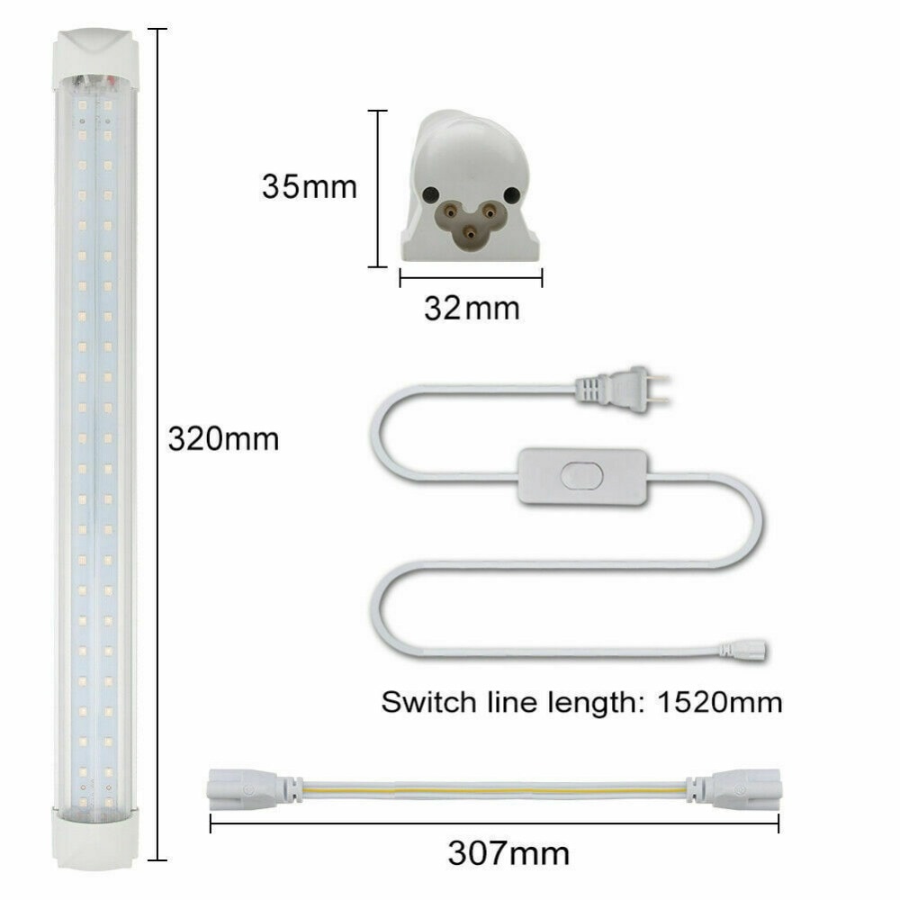 T8 LED Plant Grow Light Tube 2FT 3FT 4FT Full Spectrum Hydroponics Greenhouse