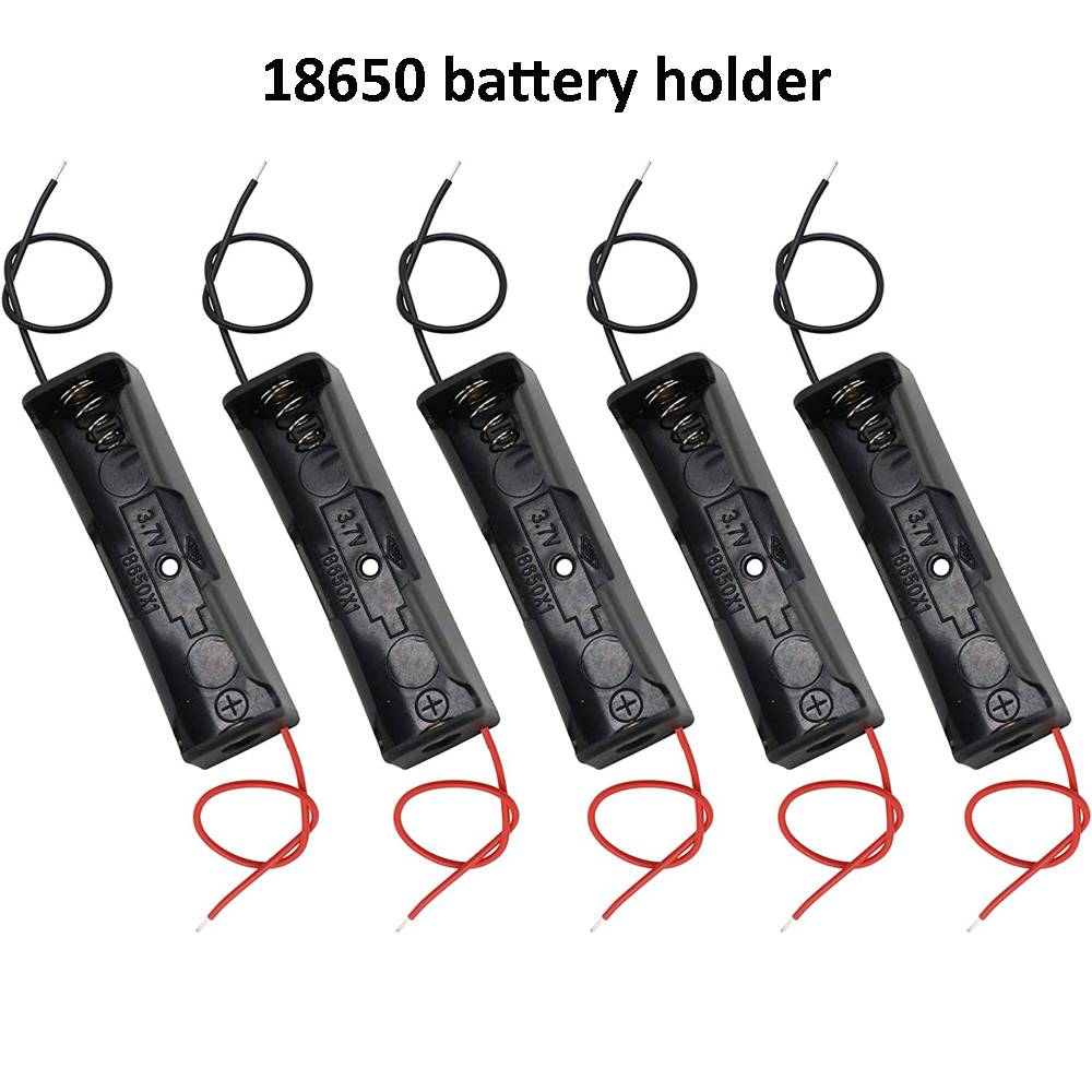 18650 batterijhouder met kabelboom, 10 doe-het-zelf batterijopbergdozen, 18650 batterijhouder met één sleuf, 1 sleuf 1 batterij