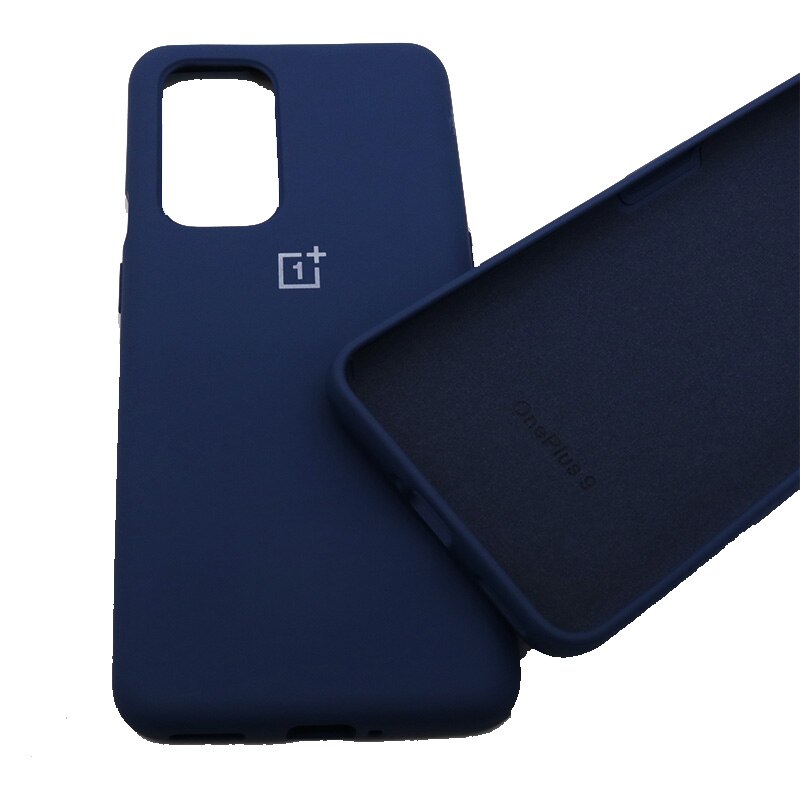 Original OnePlus 9 9pro Case Liquid Silicon Back Cover One Plus 9 9 pro Soft Case Shockproof Full Protectiver Case: For Oneplus 9 / Lake blue