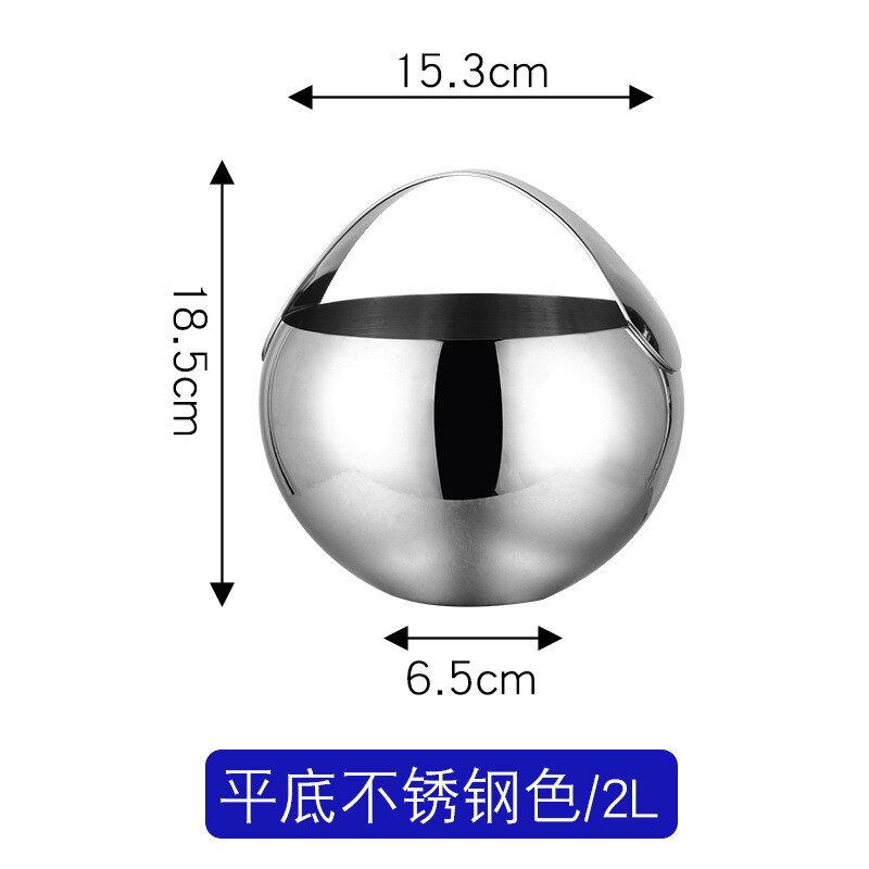Stainless Steel Ice Bucket Wine Cold Beer Ice Bucket KTV Bar Utensils Ice Bucket Ice Bucket: Black