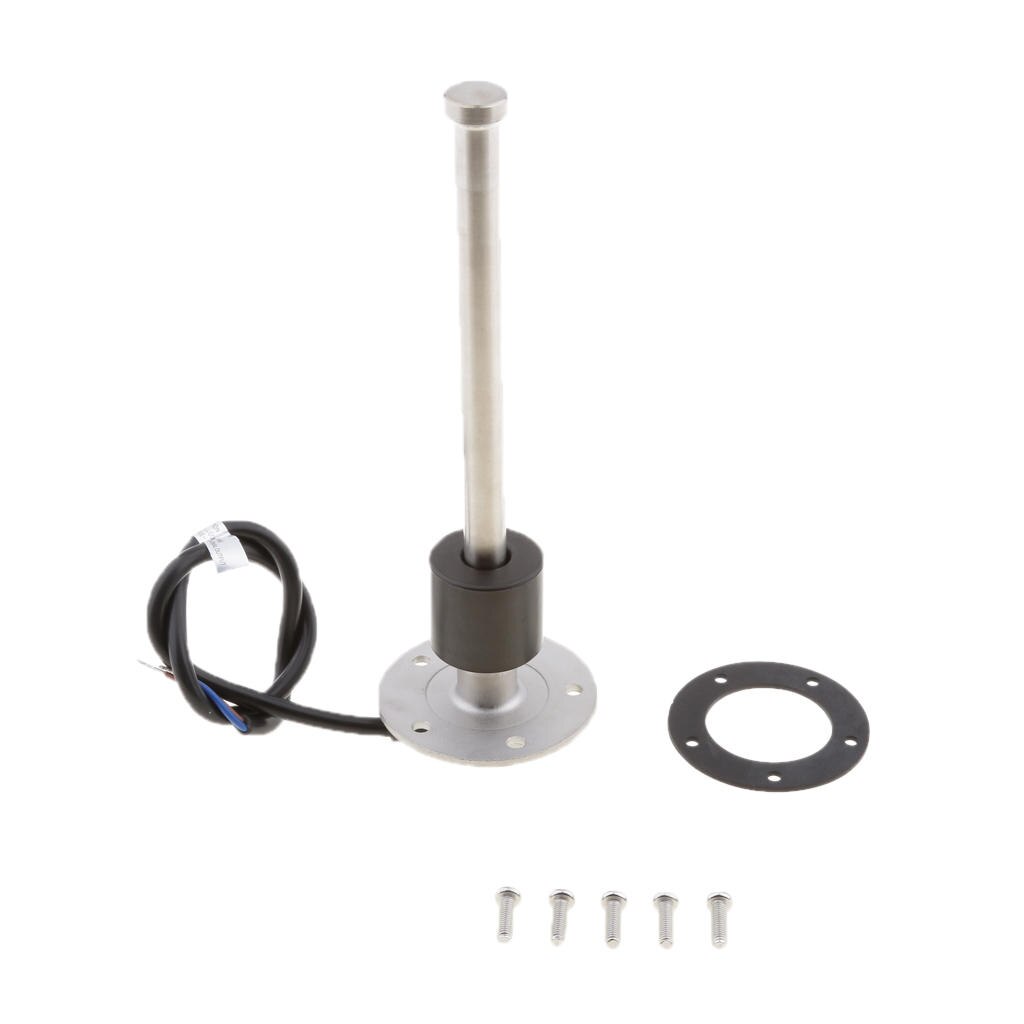 1x Universal Digital Fuel Gauge Tank Gauge, Stainless Steel, Φ52mm + 1x Universal 20cm Level Sensor Water Level Sensor