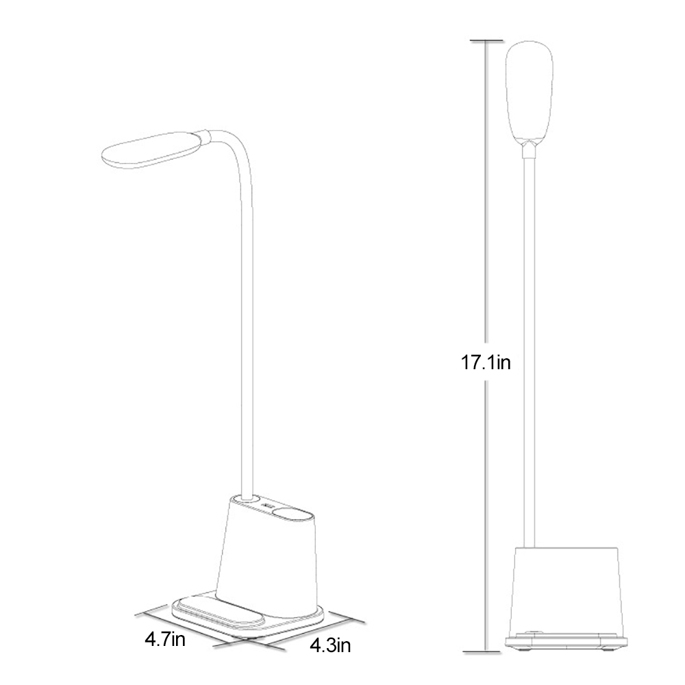 Multifunctionele Tafellamp Pen Houder Luchtkoeler Fan Usb Oplaadbare Led Verstelbare Nachtlampje 3in1 Desktop Led Leeslamp