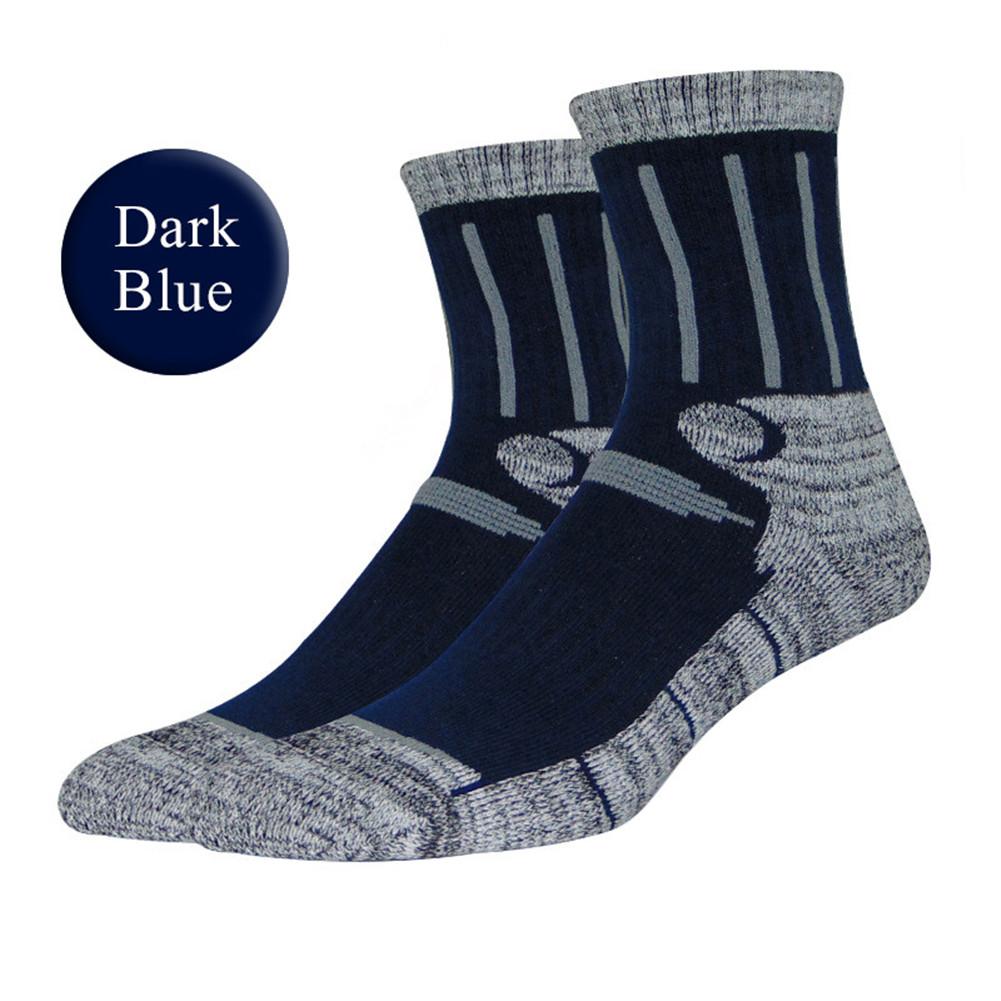 Calcetines de algodón transpirables para hombre, medias profesionales para deportes al aire libre, esquí, montañismo, senderismo, escalada, senderismo: Dark Blue