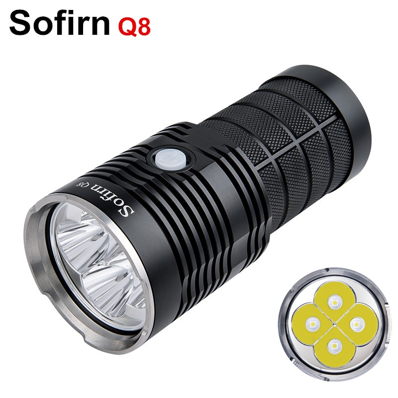 Uusin sofirn  q8 4* xpl  hi 5000lm voimakas johtanut taskulamppu 18650 useita toimintamenettelyä erittäin kirkas taskulamppu ipx 8