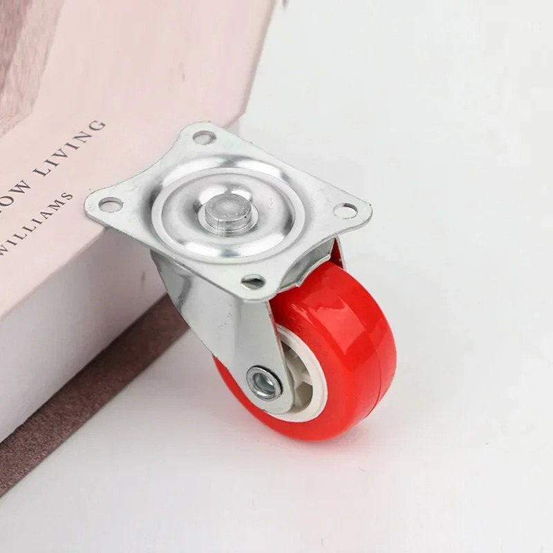 4/8 Stuks Meubels Caster 1.5 "Zachte Rubberen Universele Wiel Zwenkwiel Roller Wiel Voor Platform Trolley accessoire Meubels