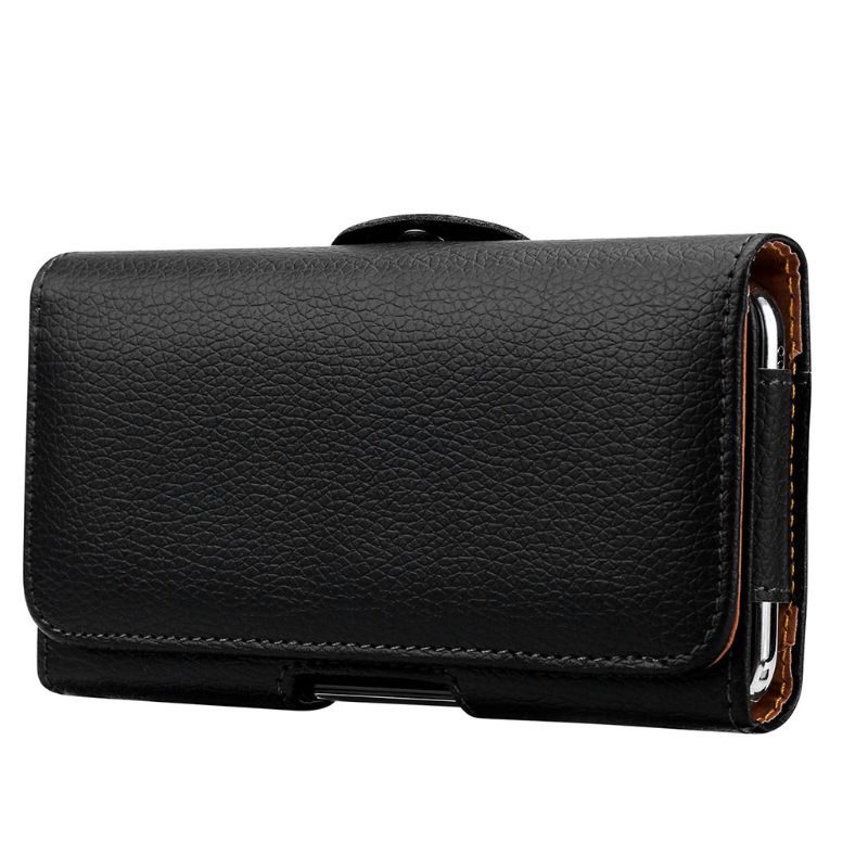 18.5X10.5X2.5Cm Pu Lederen Horizontale Taille Riem Clip Pouch Telefoon Tas Holster Beschermhoes Op Voor mannen: 2