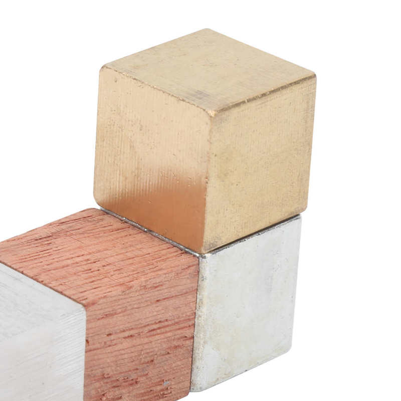 Cubic Block Iron, Aluminum , Wood Same Volume Different Physics Experiment Teaching Equipment Experiment Power Meter