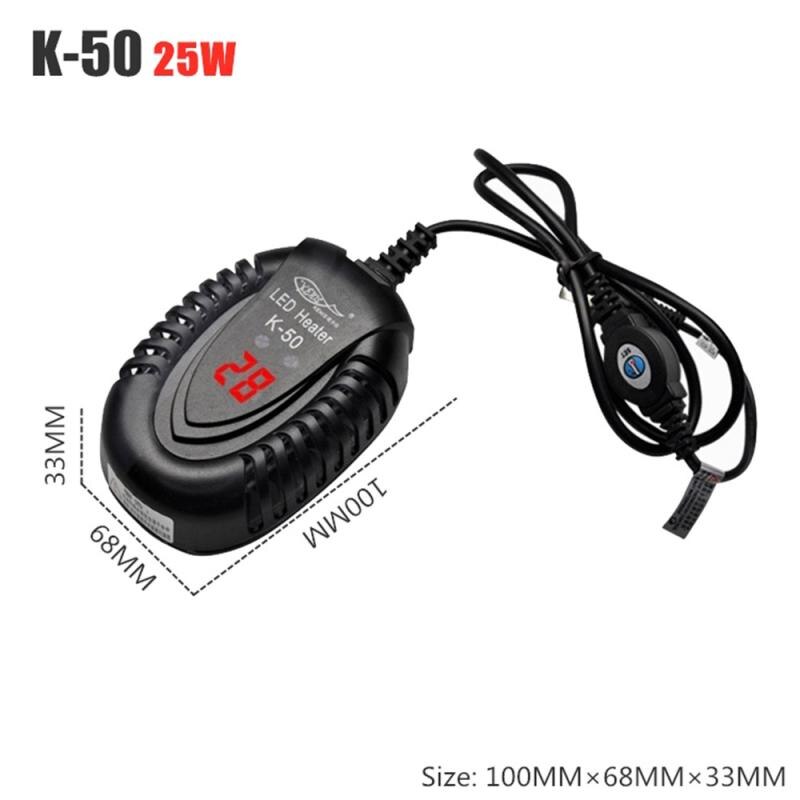 Aquarium Digital Temperature Controller Submersible Fish Tank Automatic Water Heater Tank Turtle Constant Temperature Heating: K-50 25W