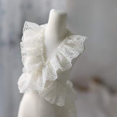 1Meter Single Layer Frilled Borduren Doek Kant Trim Voor Diy Ambachten Kostuum Naaien Accessoires Roze Wit Ivoor Kant Stof