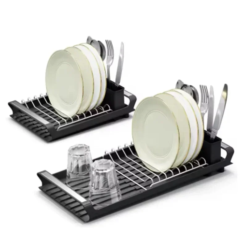 1pcs Expandable Small Dish Drying Rack Dish Racks for Kitchen Counter Dish Drainer Removable Cutlery Holder Kitchen Organization