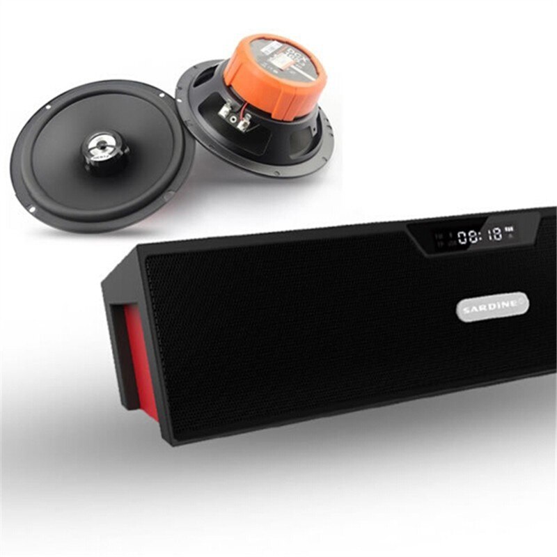 Draagbare Speaker Mini Wireless Bluetooth Speaker Fm Radio Versterker Met Wekker Lcd Display En Mic SP019