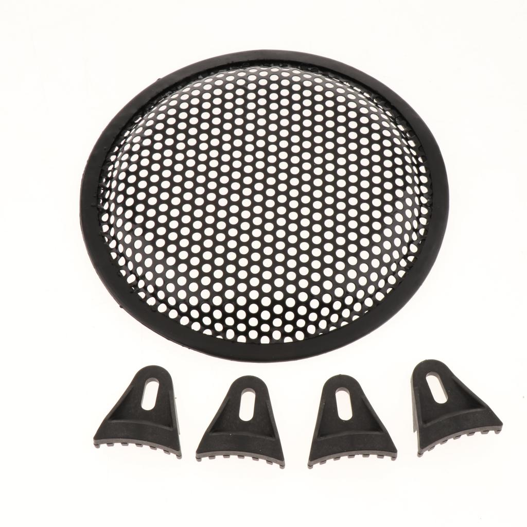 1 Pc Speaker Grills Cover Case Zwart Met 4 Stuks Schroeven En 4 Pcs Fix Houders Voor 6 Inch Buitenste