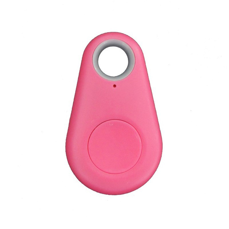 Mini smart gps hund spårning anti-förlorad hänge vattentät bluetooth spårare för husdjur hund katt barn nycklar plånboksväska: Rosa