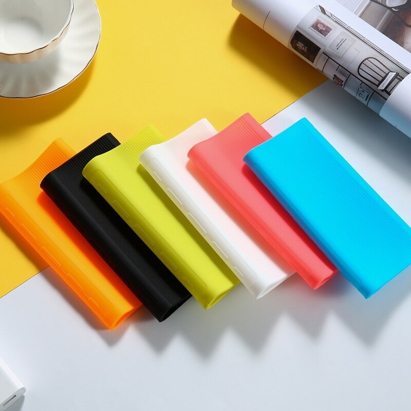 Silicone Case For Xiaomi Power Bank 3 10000mah PLM12ZM Rubber Cover For Xiaomi Power Bank 2 10000mAh PLMO9ZM Protector Case