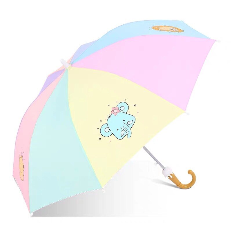 Børn paraply børn tegneserie langt håndtag regn paraply dyr udskrive søde paraply til dreng pige solbeskyttelse barns værktøj: 3