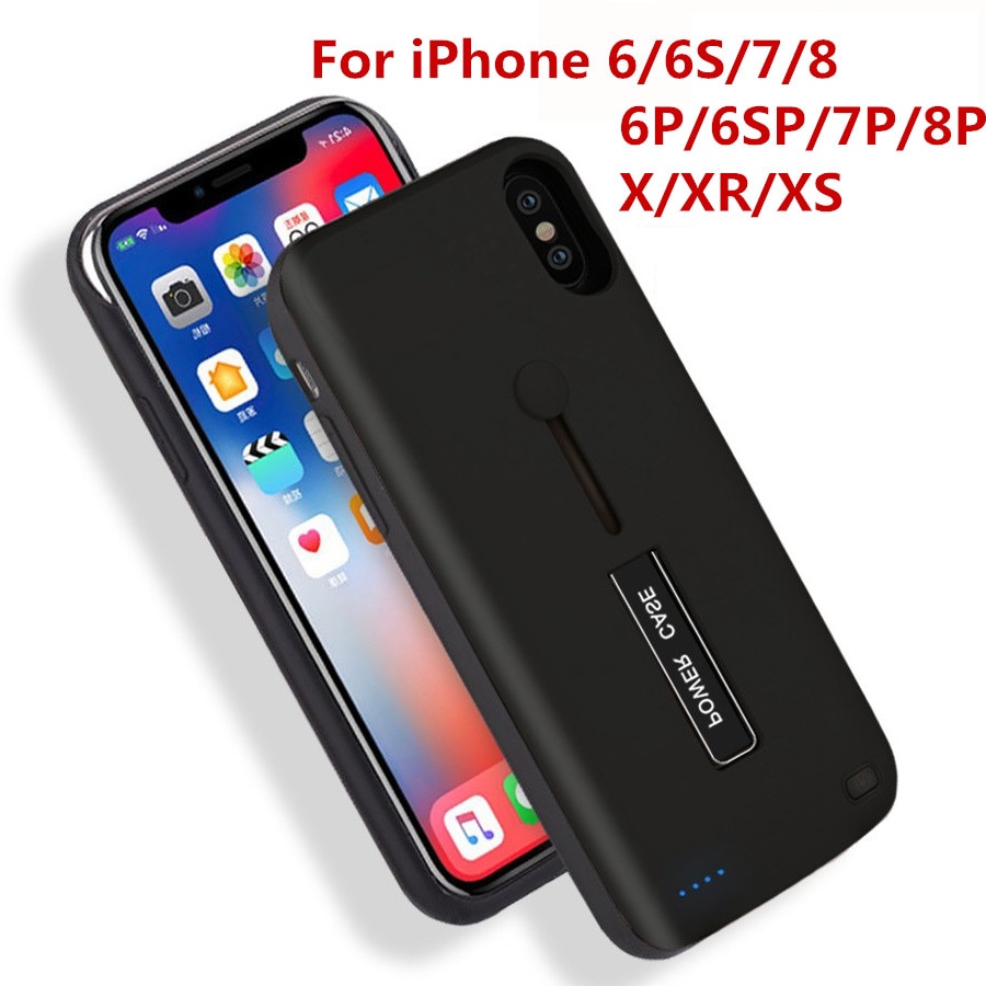 10000mAh Ladegerät Fall Für iphone 6 6 s 7 8 Plus Power Bank Lade Fall Für iphone X XS Max XR 6 s Batterie Fall