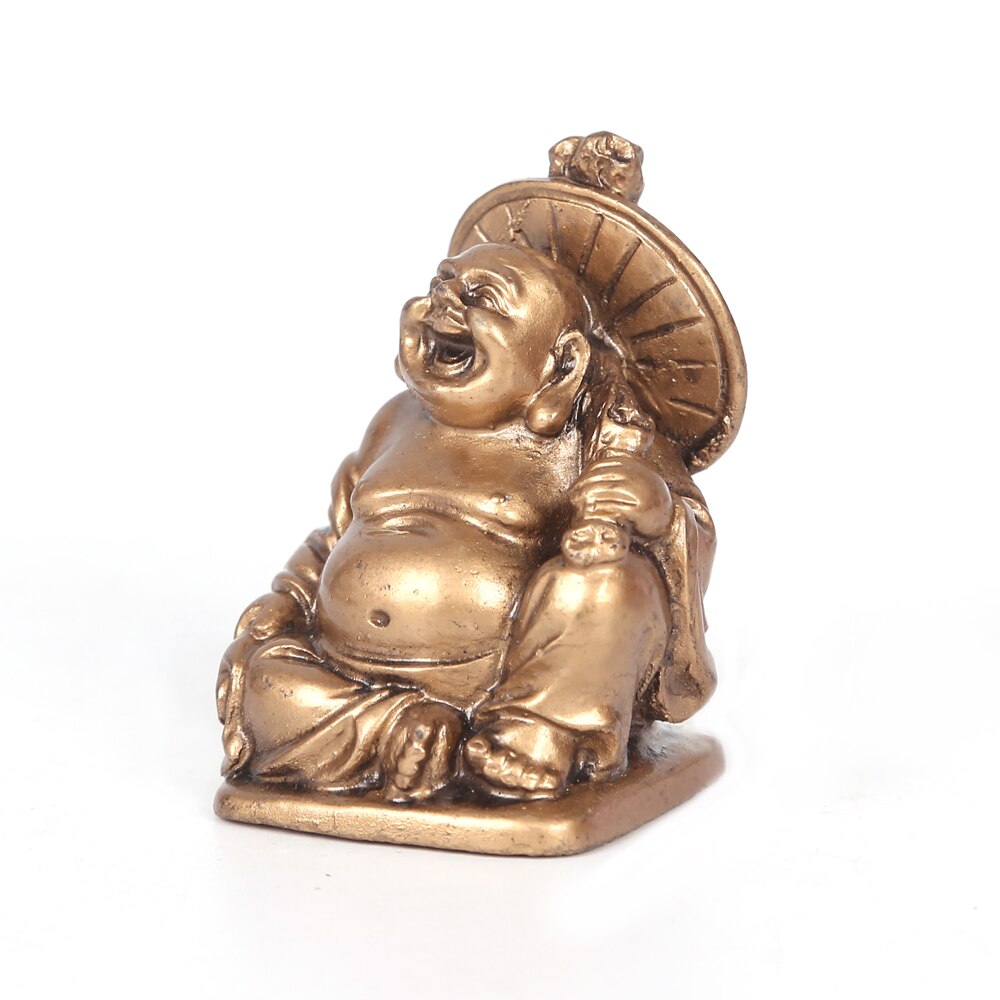 Set zes Boeddha groep hars Maitreya huis Feng Shui ornamenten lachende Boeddha grote buik Boeddha ambachten ornamenten