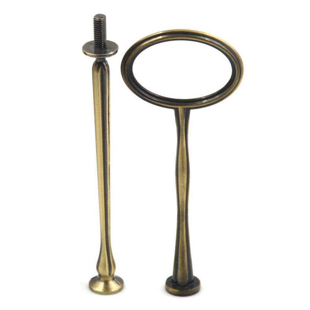 Sales 2/3 Tiers Cake Rod Plate Stand Handle Fitting Hardware Without the Plate Bake Wedding No Cake Tray Kitchen Utensils: 2 Tier Bronze