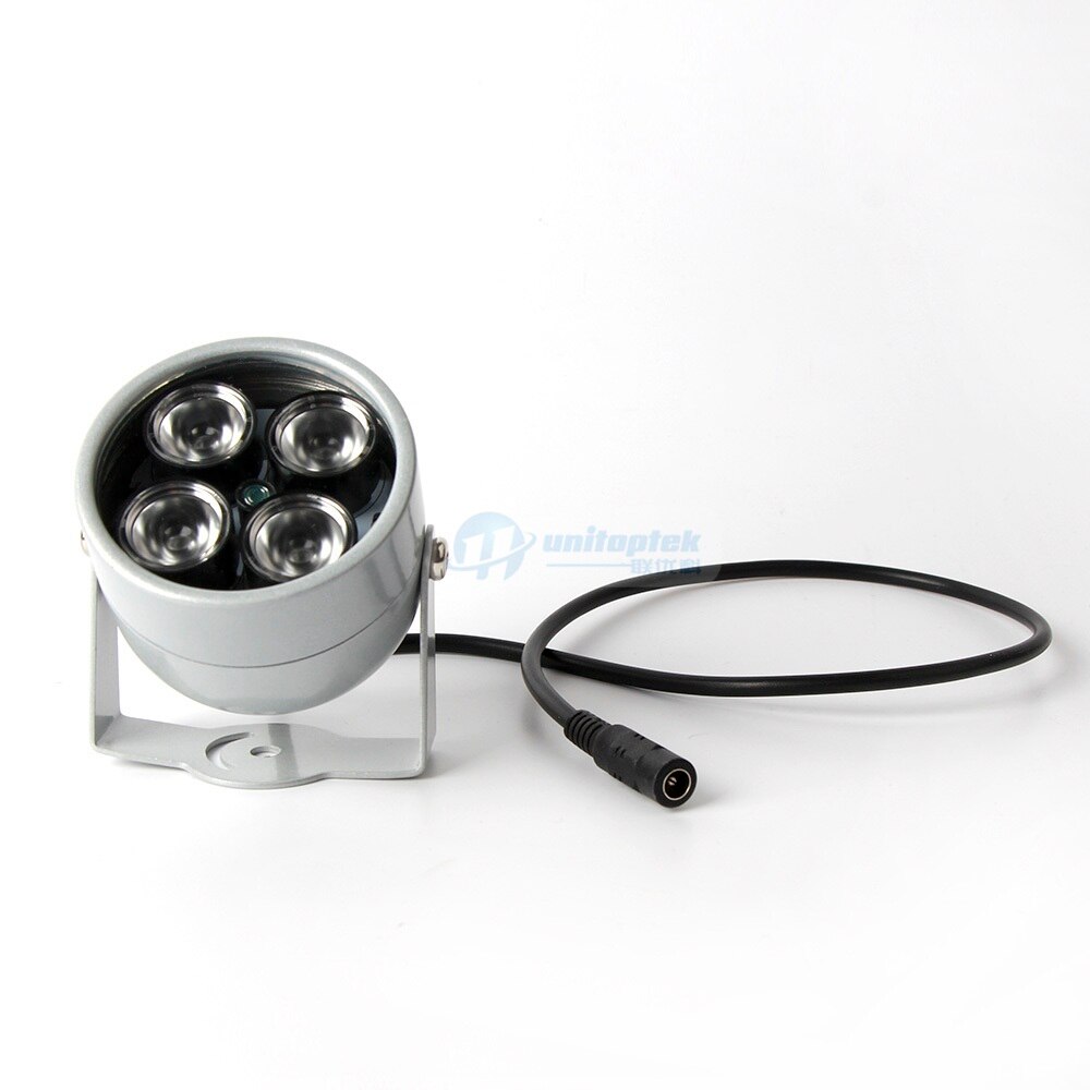 4 IR LED Infrared Illuminator Light IR Night Vision For CCTV Security Cameras Fill Lighting Metal Gray Dome Waterproof