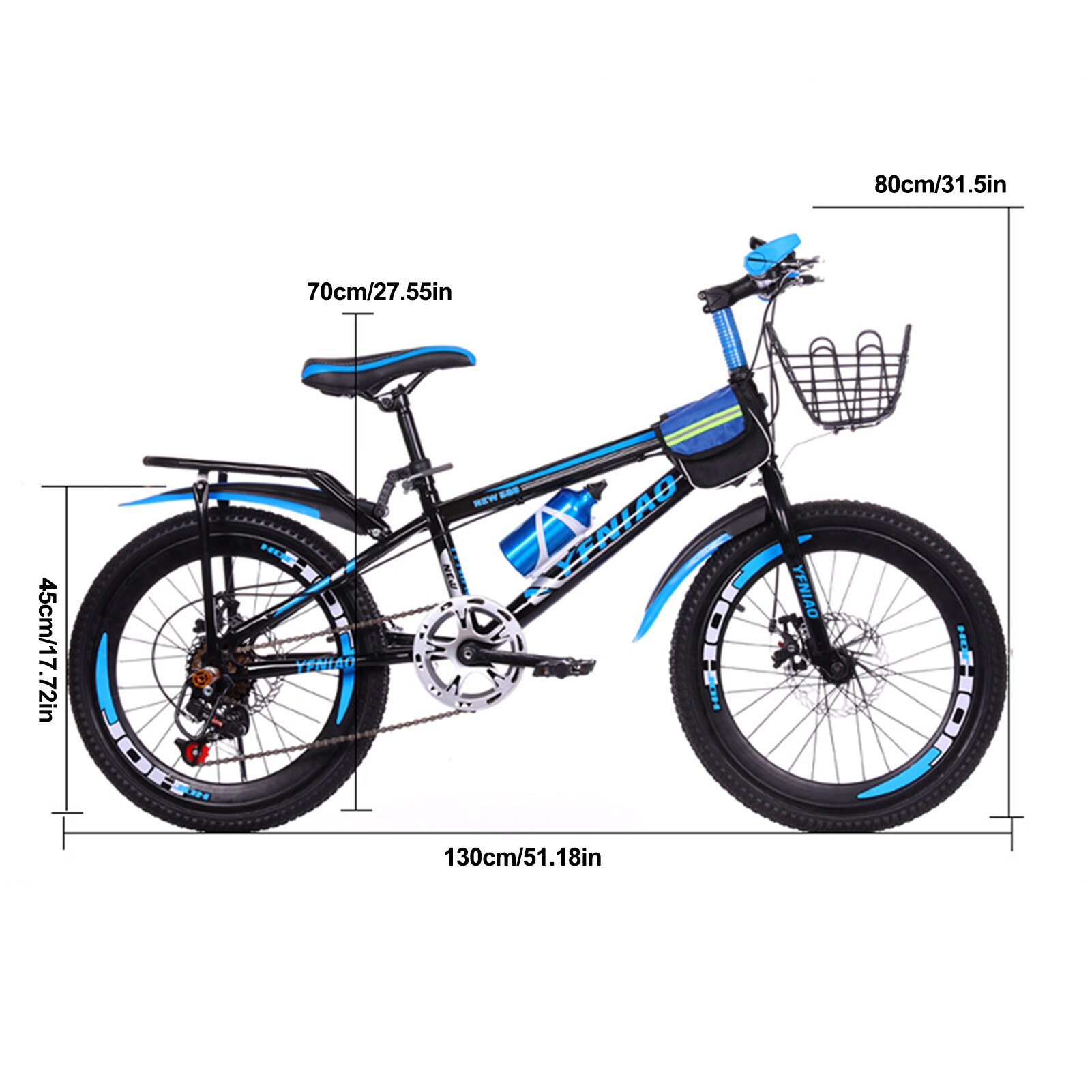 18 Inch Kids Bicycle Mountain Bike Student Bike Fr... – Grandado