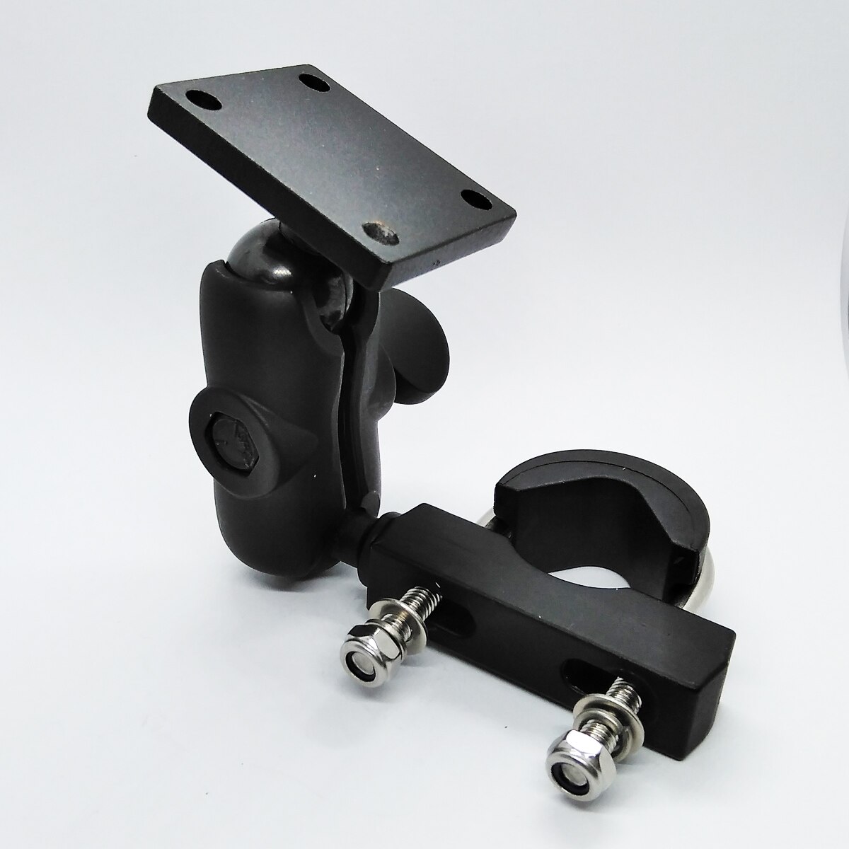 Motorcykel styrfäste i aluminiumlegering med standardförstärkare hålmönster för garmin zumo, tomtom rider gps navigator