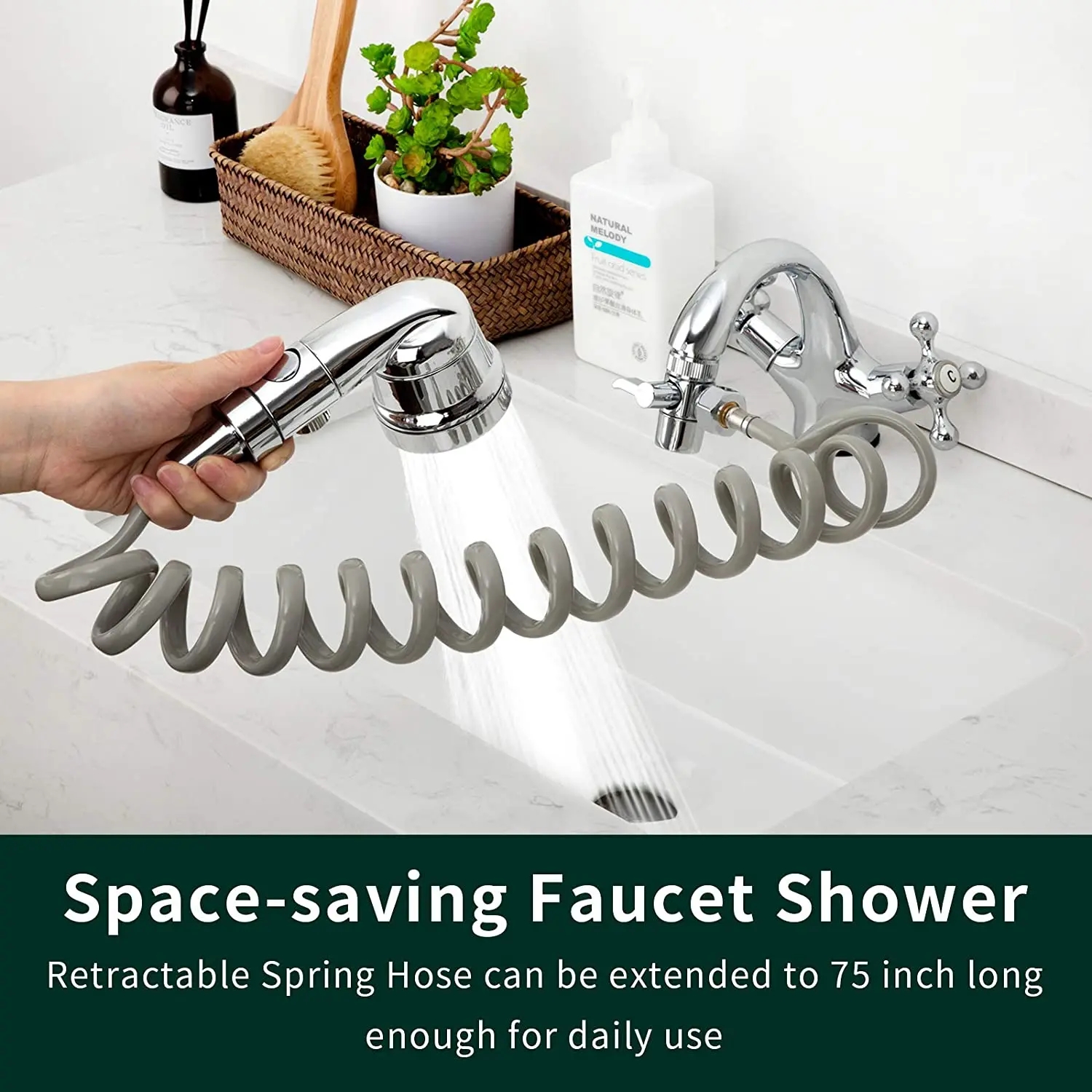 Robinet de Bidet à 3 modes, pomme de douche externe, salle de bains, cuisine, lavabo, adaptateur séparateur, ensemble de douche de dérivation d'eau pour Salon de beauté