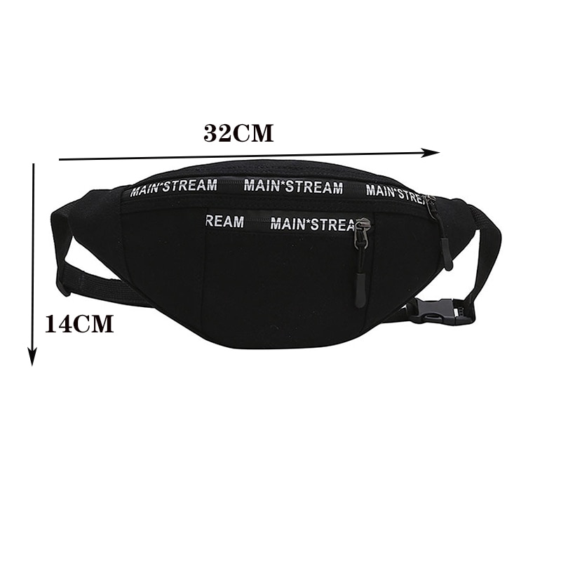 Women's Fanny Pack Casual Canvas Chest bag Simple Backpack Outdoor Sports Style Waist Bag Bum Belt Bags Leg Pouch 030411