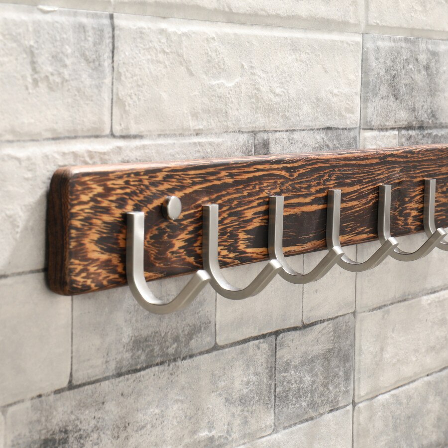 Wood Coat Robe Hook Stainless Steel Towel Clothes Hook Bathroom Door Holder Hook Washroom Hanger Hat Hanging Wood Wall Mounted