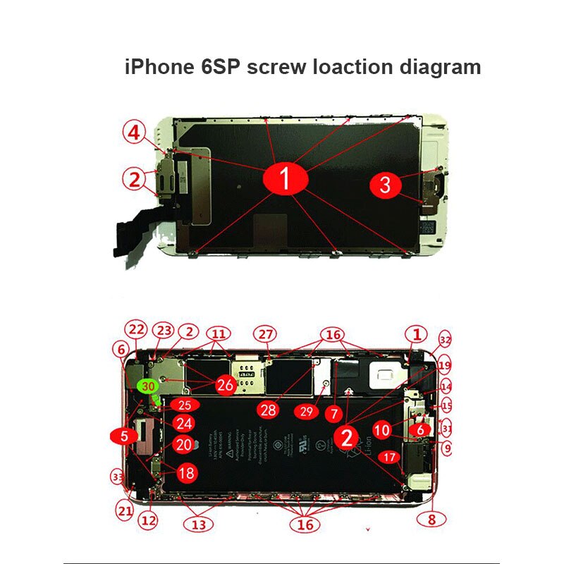 Full Screw Set for iPhone XS XSMAX XR X 6SP 6S 6P 6 Repair bolt Complete Kit Replacement Parts Screws Fix phone Accessories: for 6sp