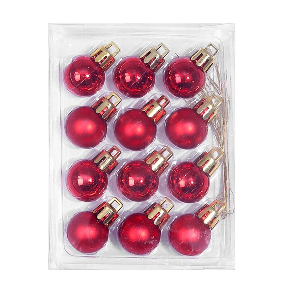 12 stuks veelkleurige kerstballen met glitters, hangende kerstversieringen voor in huis, palline natale decor: C