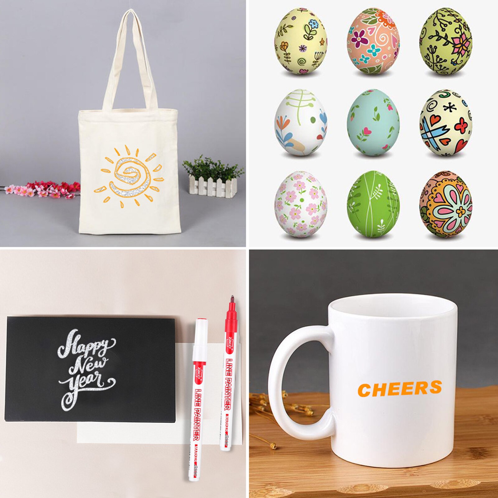 8/12 Color Double-line Outline Flashing Pen Card Writing Drawing DIY Magic Pen