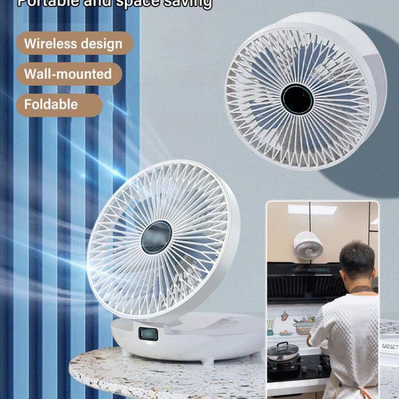 Ventilador de cocina de doble uso para el hogar, ventilador pequeño con carga USB, silencioso, de viento grande, de escritorio, Mini ventiladores eléctricos portátiles