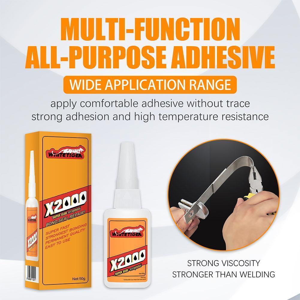 1pcs 50ml Liquid Superglue Adhesive Epoxy Repair Adhesive Nail Store Stationery Strong Instant Bond Glue DIY Gel 502 J5D9