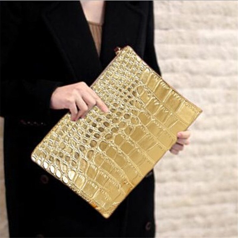 Krokodil Patroon Vrouwen Dag Clutch Bag Pu Leer Vrouwen Koppelingen Dames Handtassen Envelop Tas Luxe Party Avondtassen Bolsa