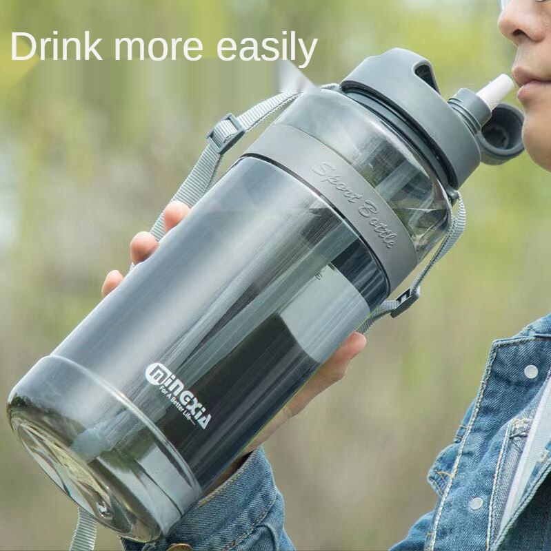 1L 2L 3L Large Capacity Sports Water Bottle Portable Debris Water Cup With Straw Outdoor Camping Picnic Climbing Water Bottle