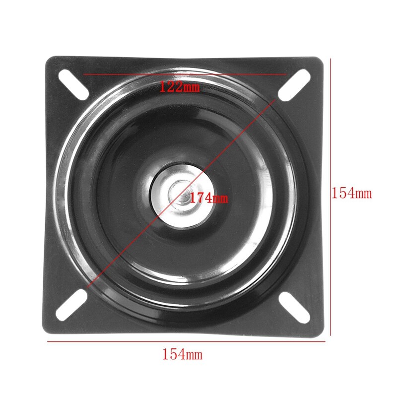 2 Piece 6 inch Bar Stool Swivel Plate Replacement, Square Swivel Mechanism for Recliner Chair Or Furniture - Ball Bearing Swivel