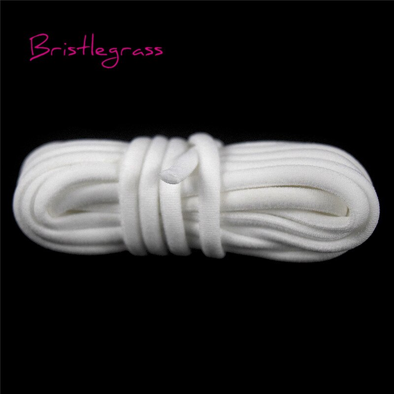 Bristlegrass 5 Yard 3/16 &quot;5Mm Nylon Ronde Elastieken Koord Touw Spandex Bands Beha Riem Schouder Tape Schoenveter Lingerie naaien Trim: White